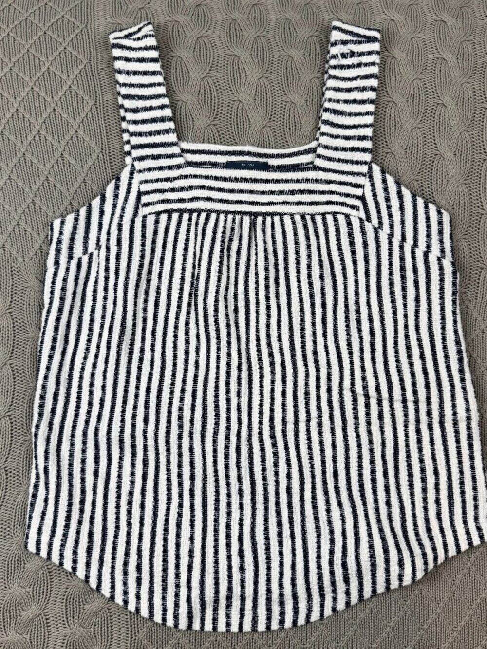 Lucky Brand Womens Nautical Blue & White Striped Tank - Small